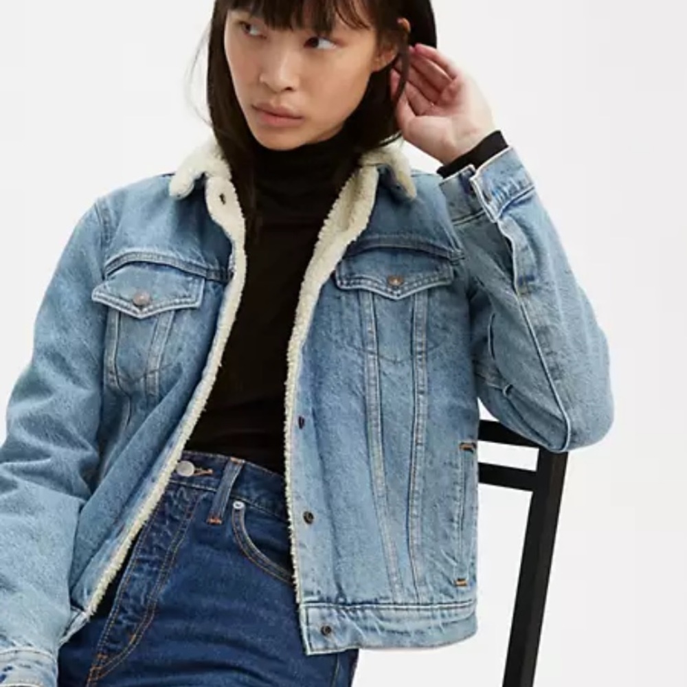 Levi’s Denim Sherpa Trucker Jacket